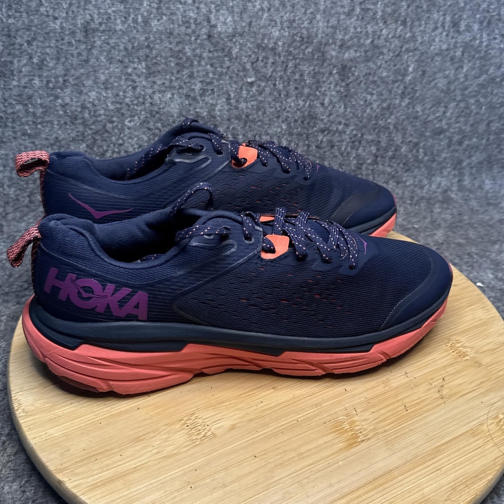 Hoka One One Challenger ATR 6 Shoes Womens‎ Size 8.5 Navy Pink Trail Running